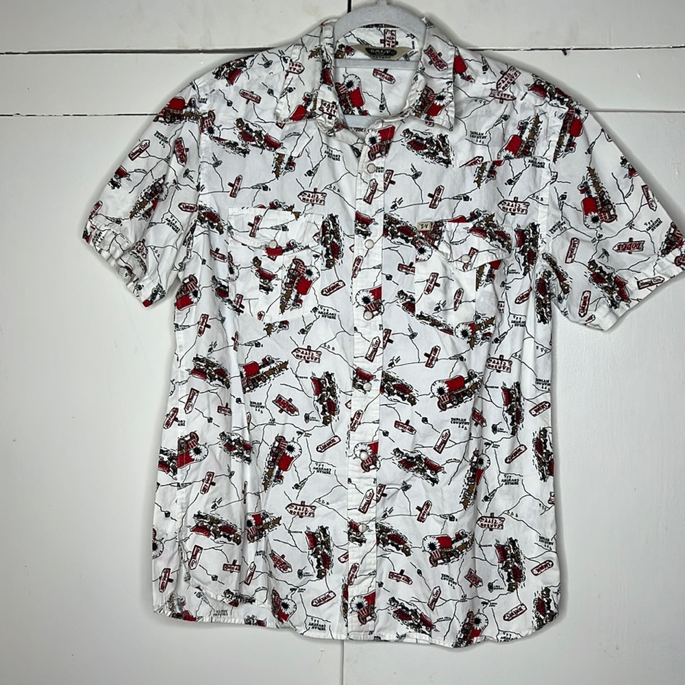 Salt Valley Western Shirt Mens Medium M Multicolor Button Up Cowboy